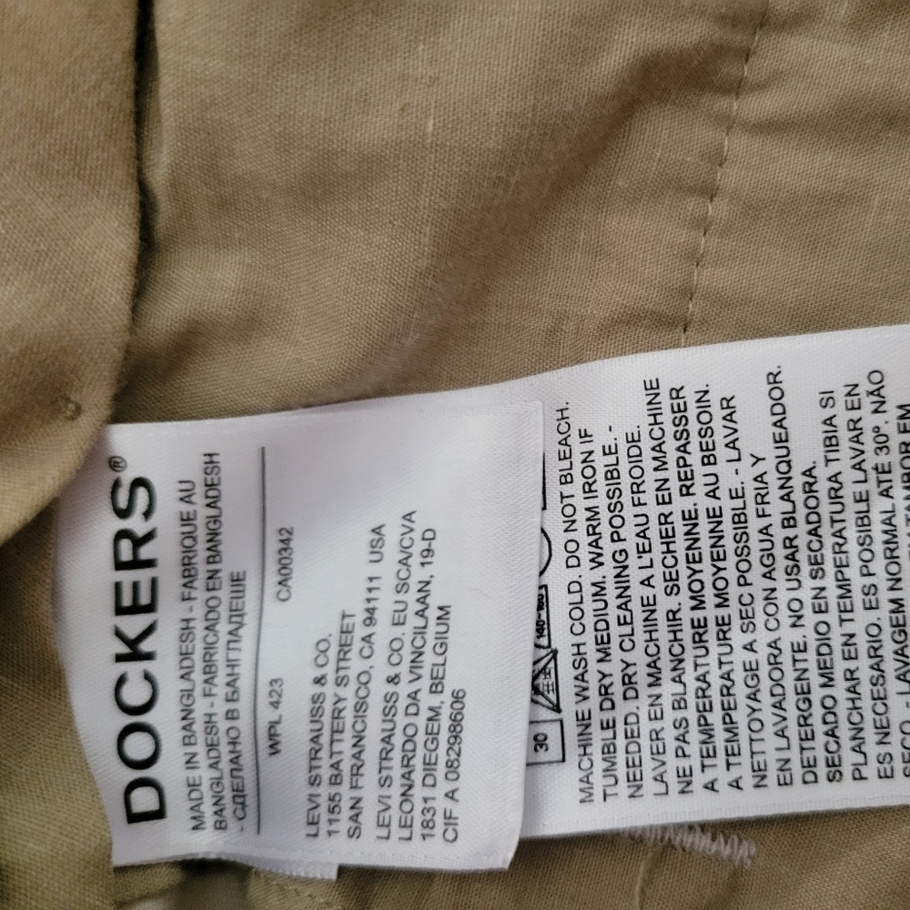 Dockers Slim-Fit flex comfort men khaki casual chino dress pants W36 X L32 - Picture 11 of 12